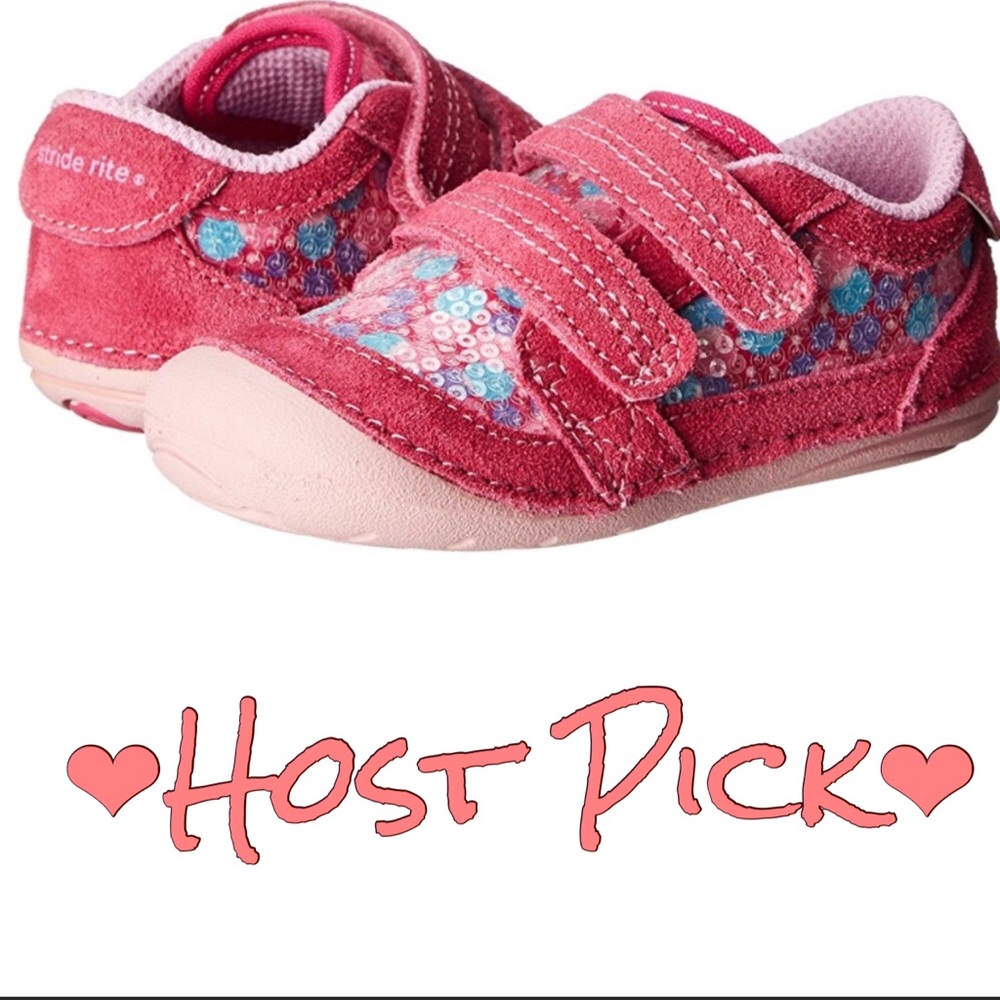 🍭HP🍭Stride Rite Suede Perla Sneakers Toddler 5 - Picture 1 of 6